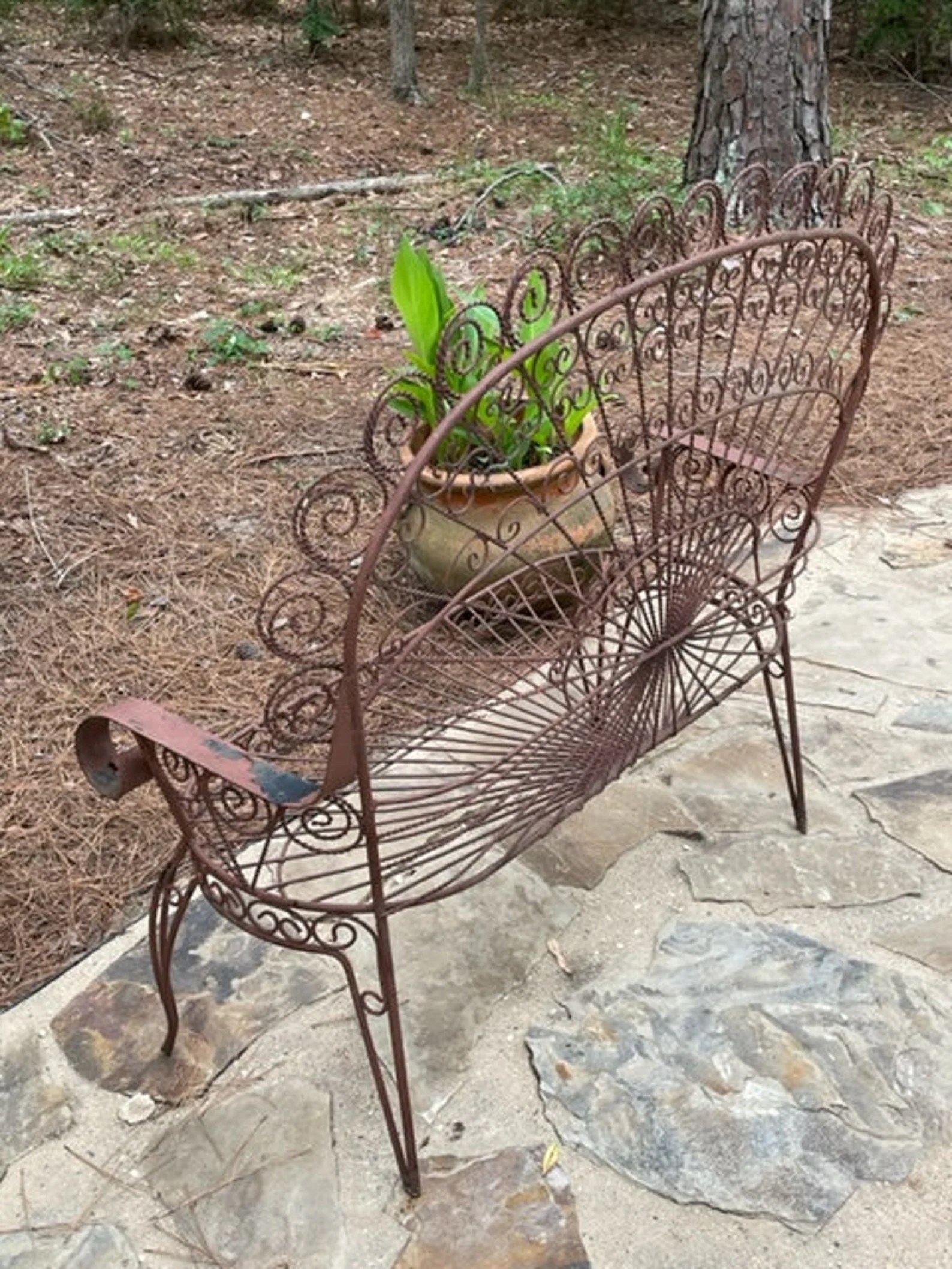 Salterini Style Outdoor Bench (Rust)