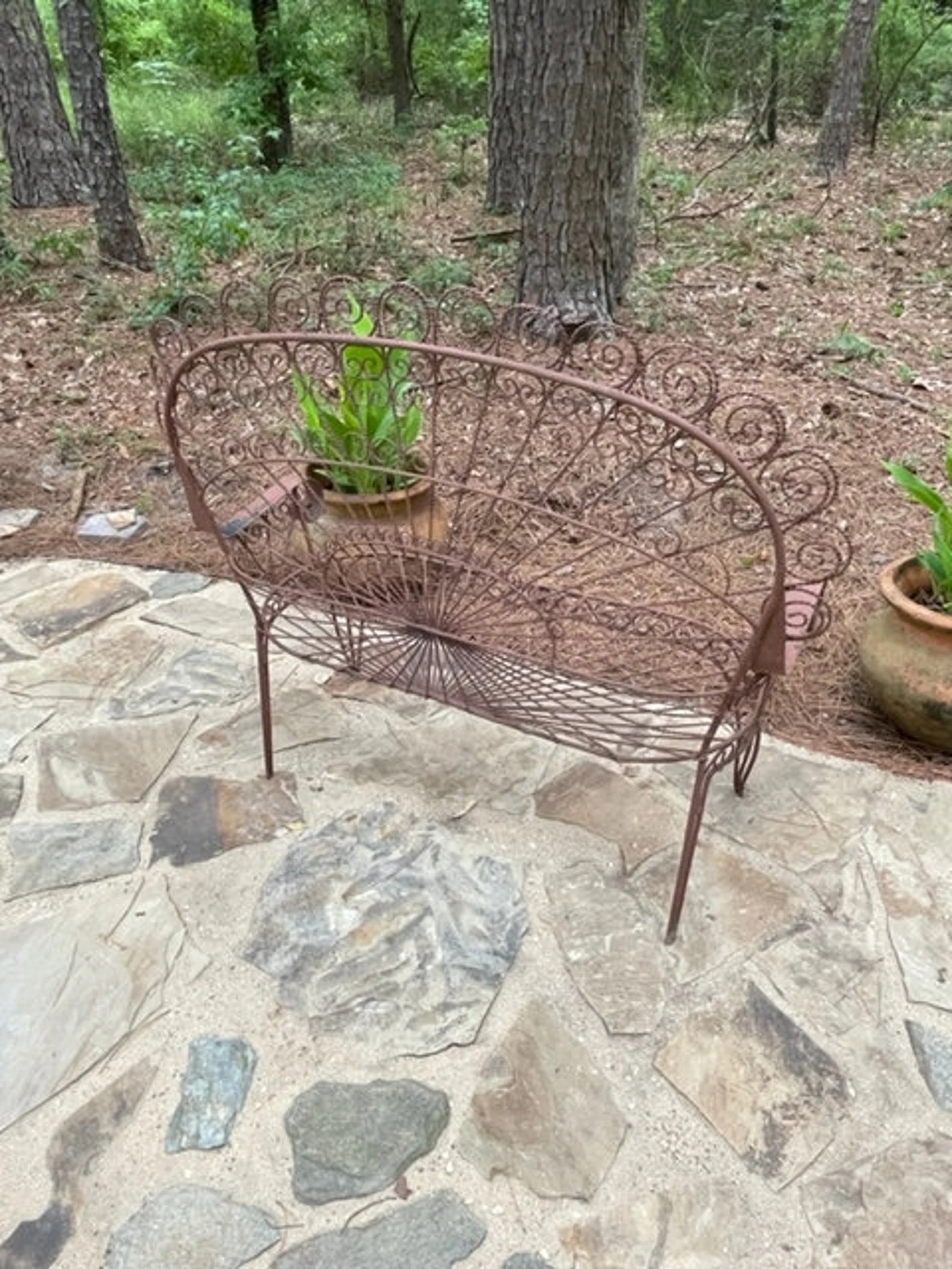 Salterini Style Outdoor Bench (Rust)