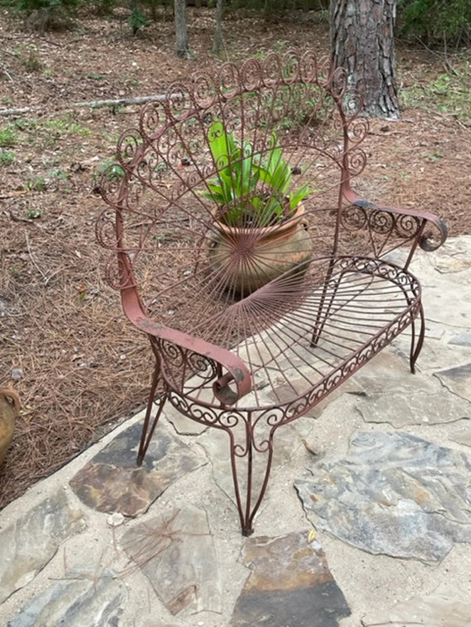 Salterini Style Outdoor Bench (Rust)