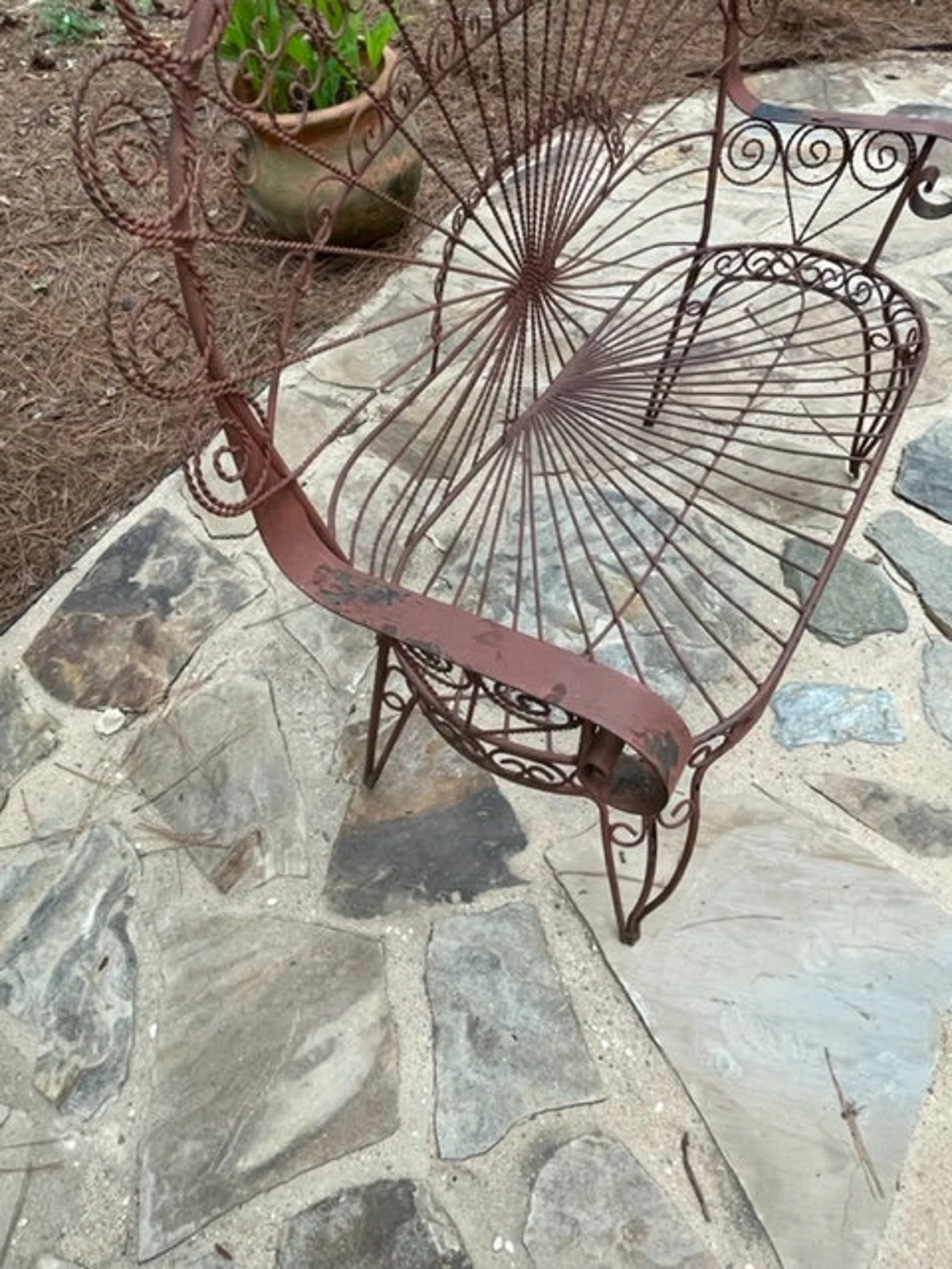 Salterini Style Outdoor Bench (Rust)