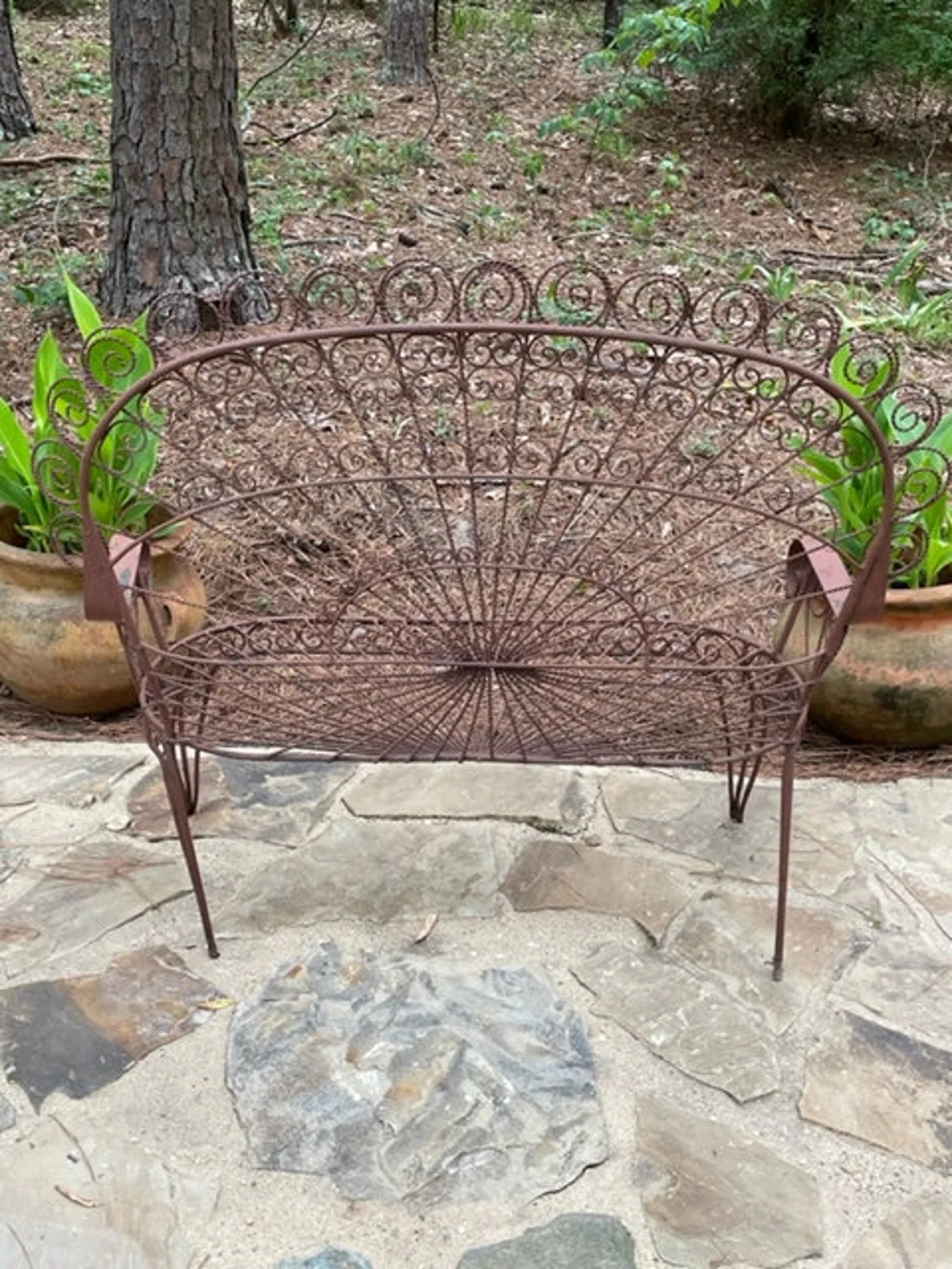 Salterini Style Outdoor Bench (Rust)