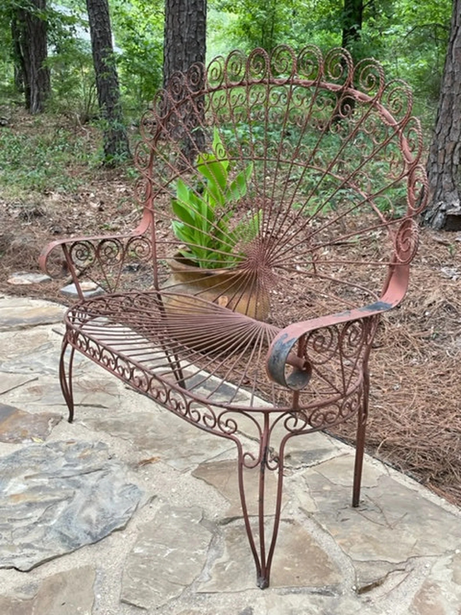 Salterini Style Outdoor Bench (Rust)