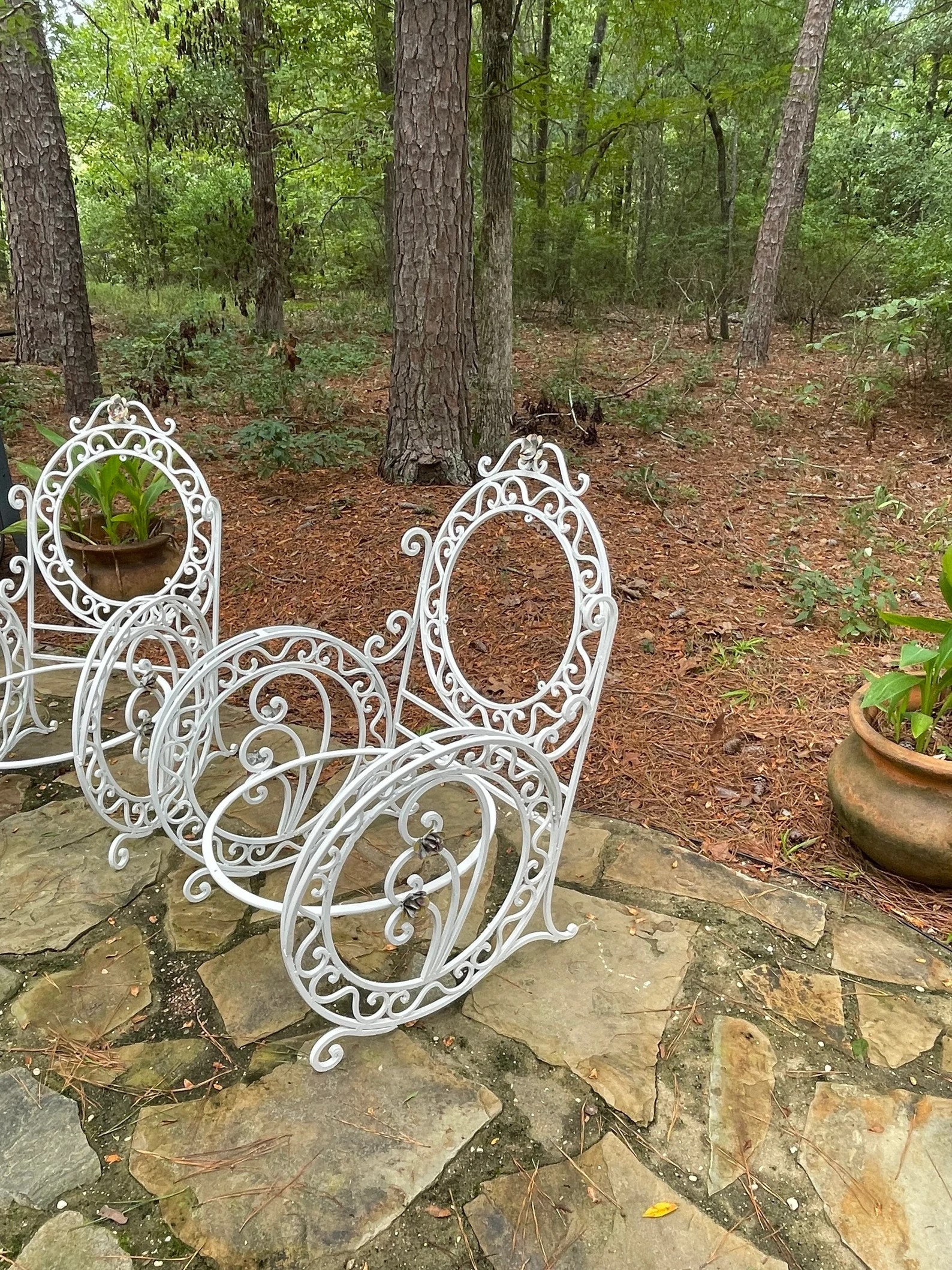 19th Century Wrought Iron French Chairs – Set of 2