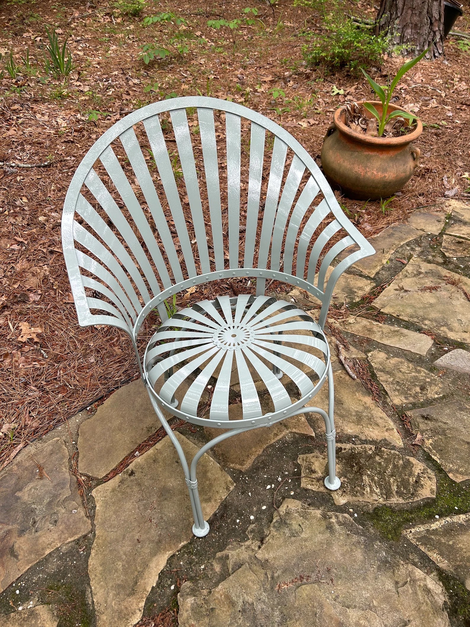 Francois Carre Fanback Garden Chair (Gray)