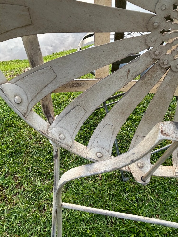 Francois Carre Strap Iron Folding Chairs – Set of 3