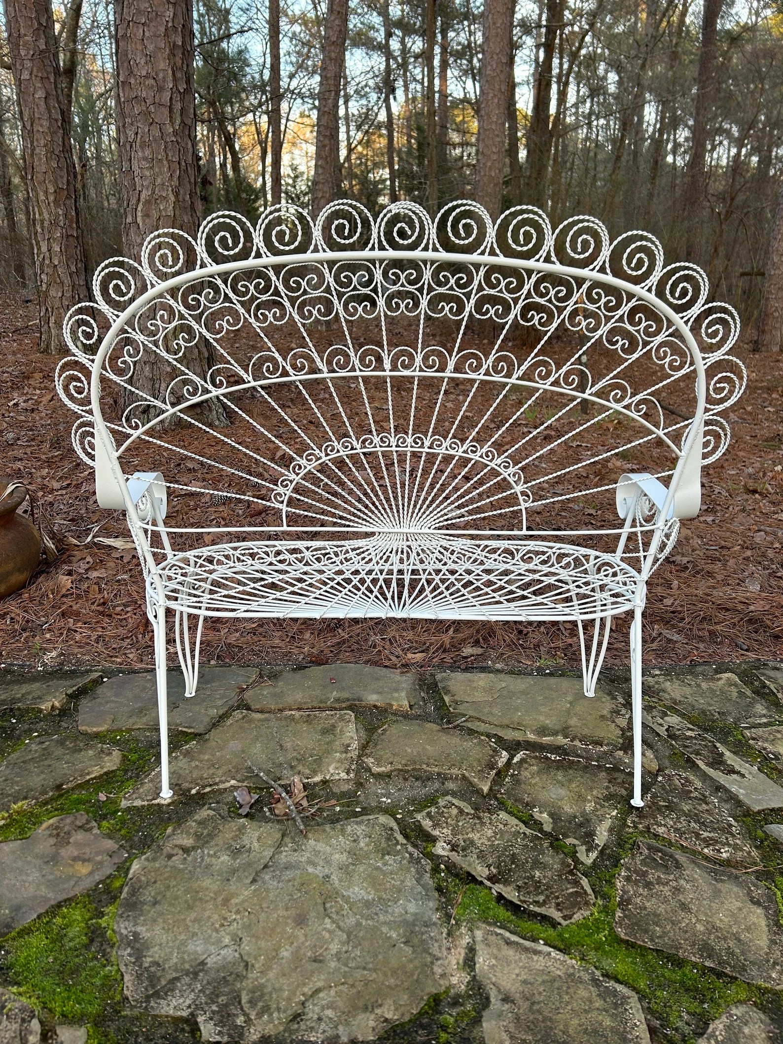 Salterini Style Outdoor Bench (White)