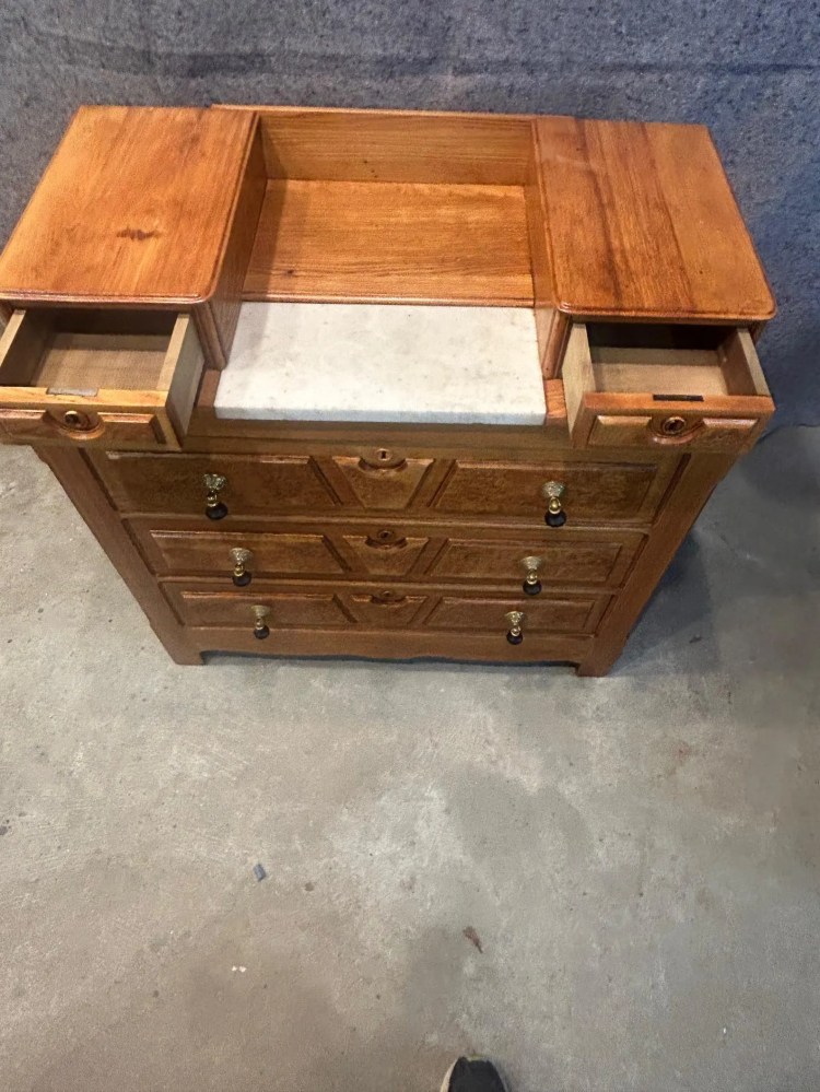 Oak Dresser with Marble Insert