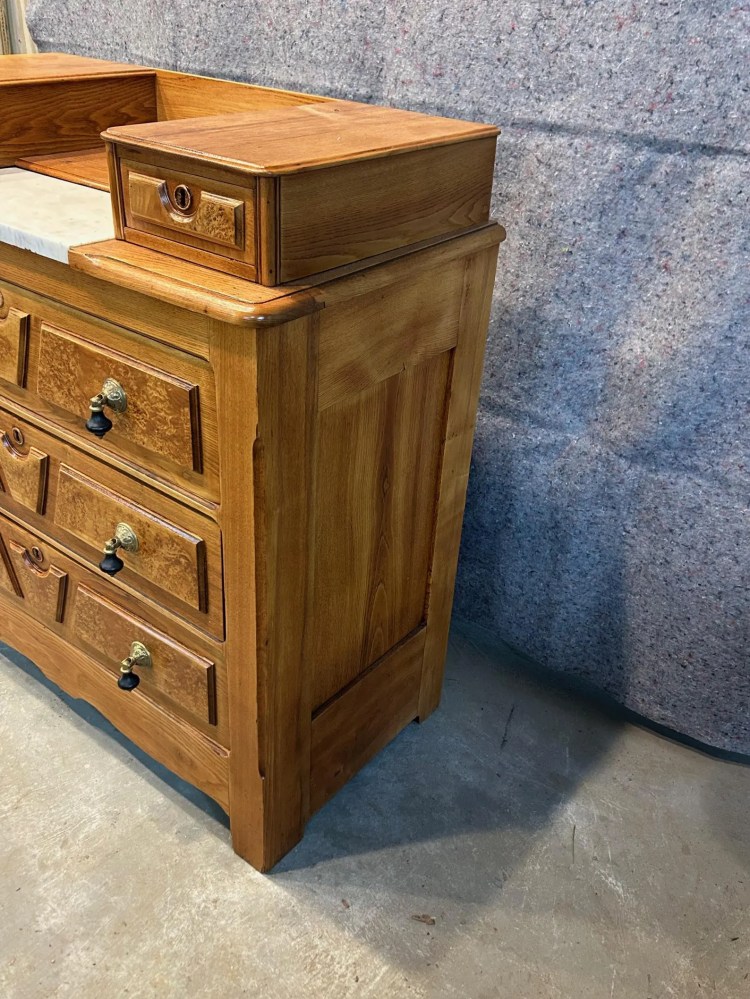 Oak Dresser with Marble Insert