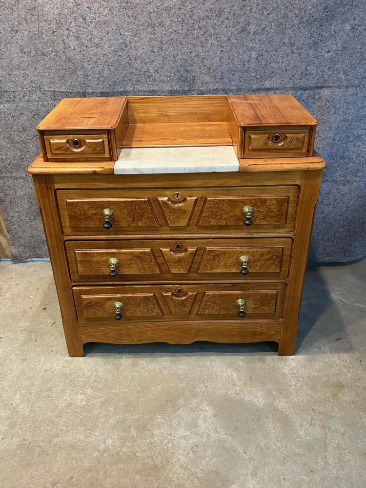 Oak Dresser with Marble Insert